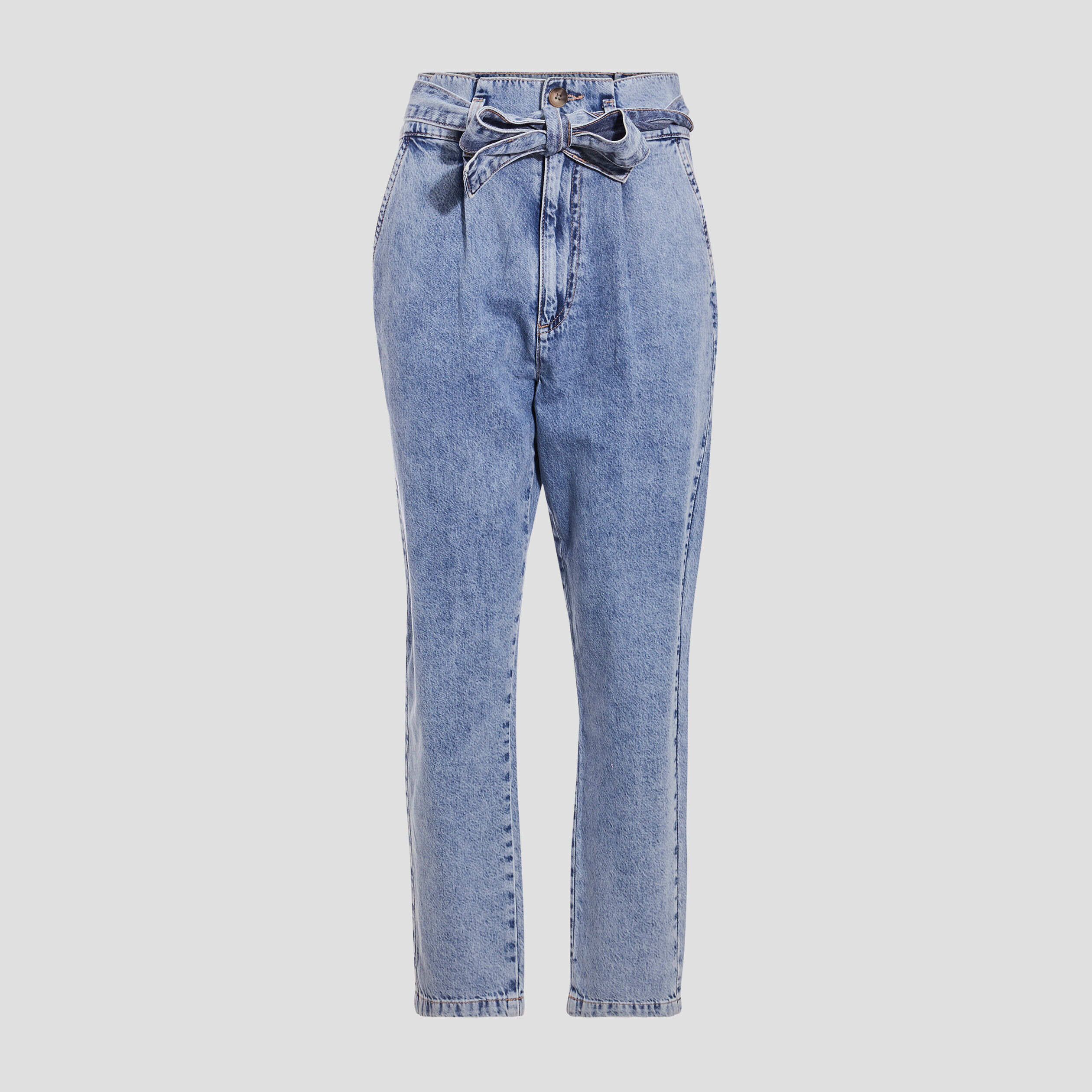 Jeans paperbag taille haute denim double stone femme | Cache Cache
