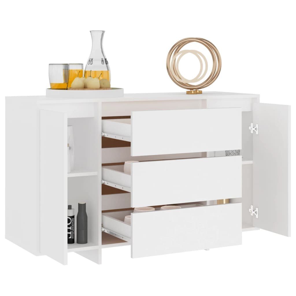 vidaXL Sideboard Sideboard mit 3 Schubladen Weiß 120x41x75 cm Holzwerkstoff (1 St)