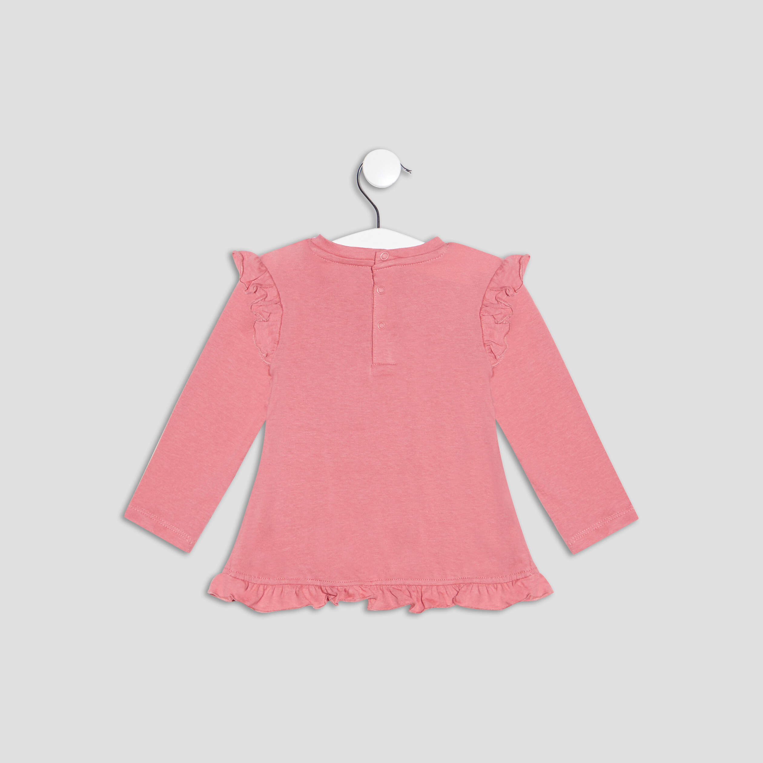 Ensemble 2 pièces t-shirt et legging rose framboise bébé fille | La Halle