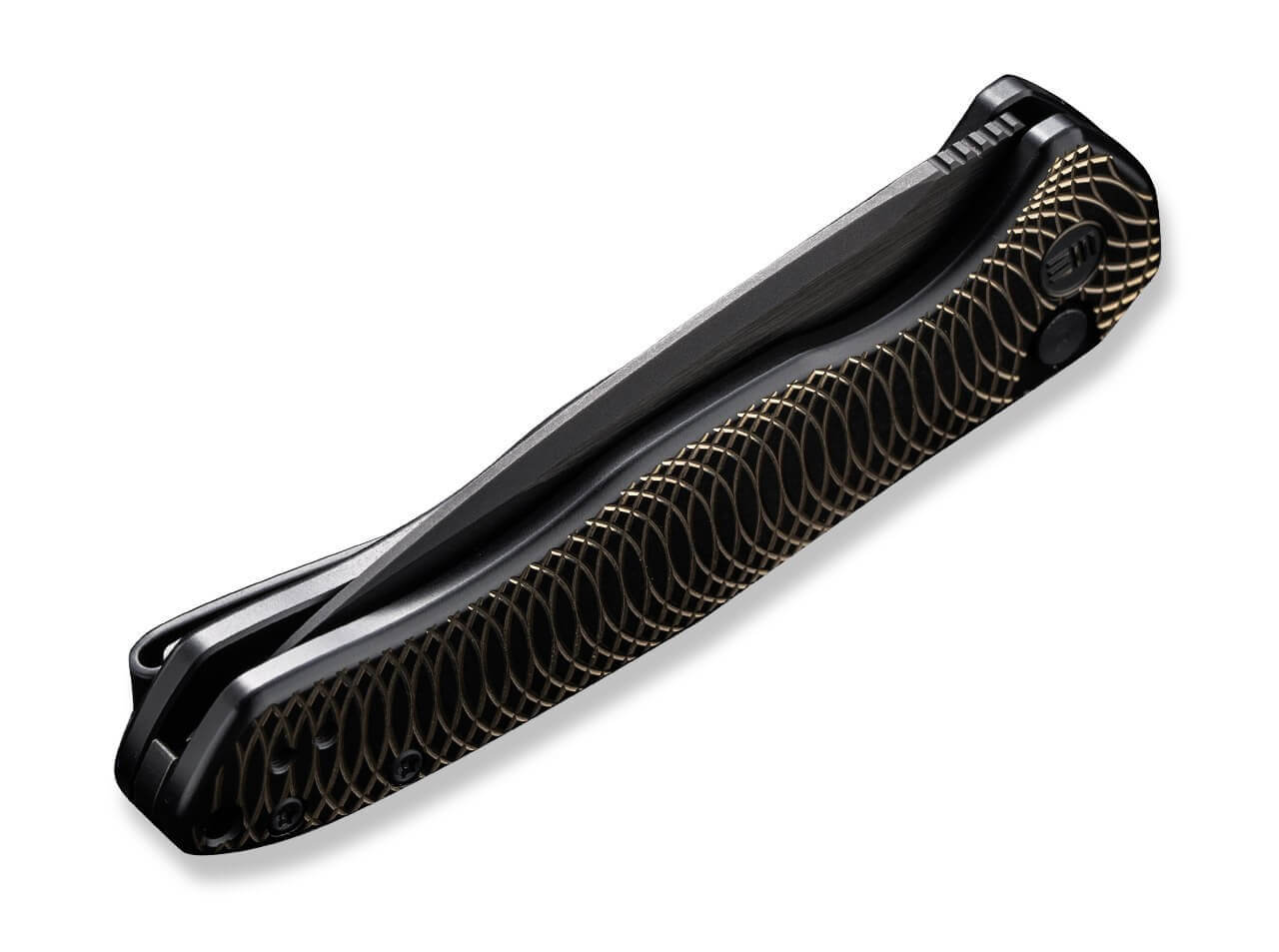 Button Lock Kitefin Titanium Black & Golden Ripple