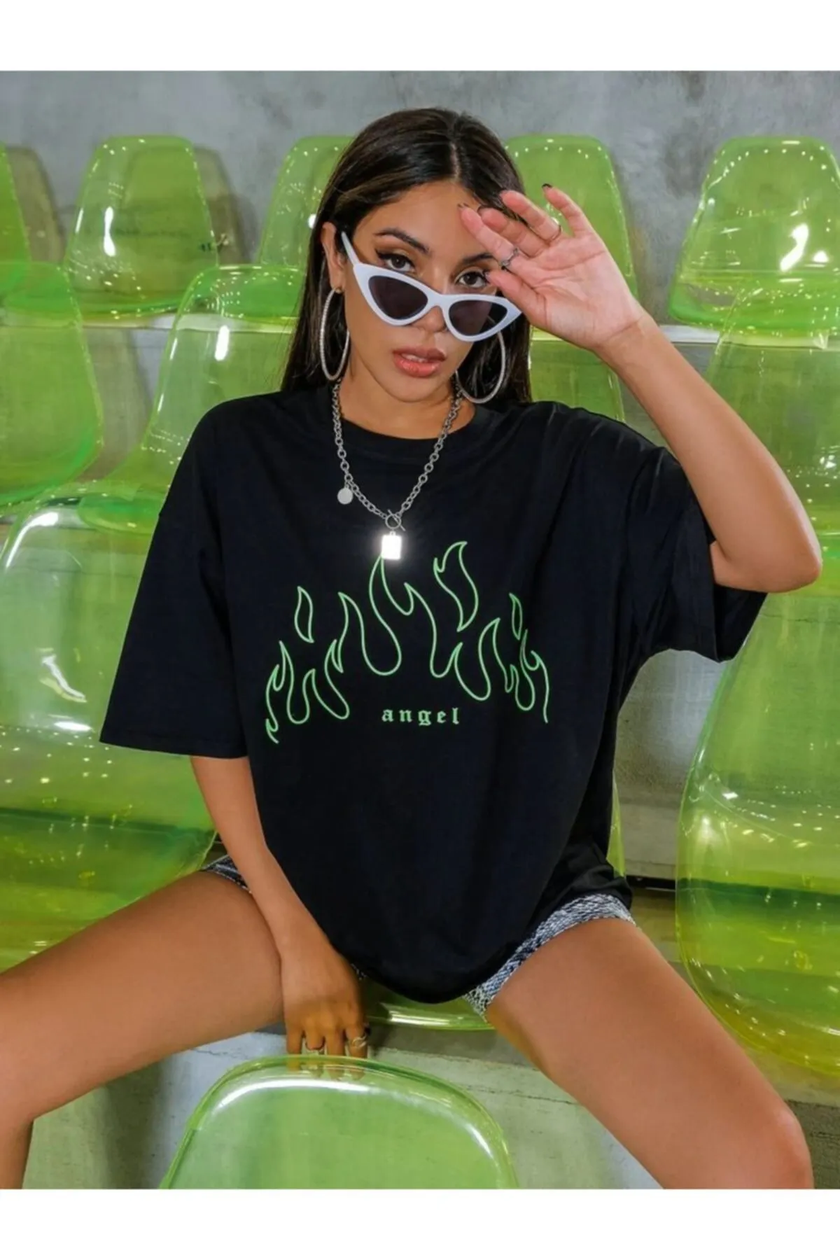 MOONBULL  T-Shirt - Schwarz - Oversized