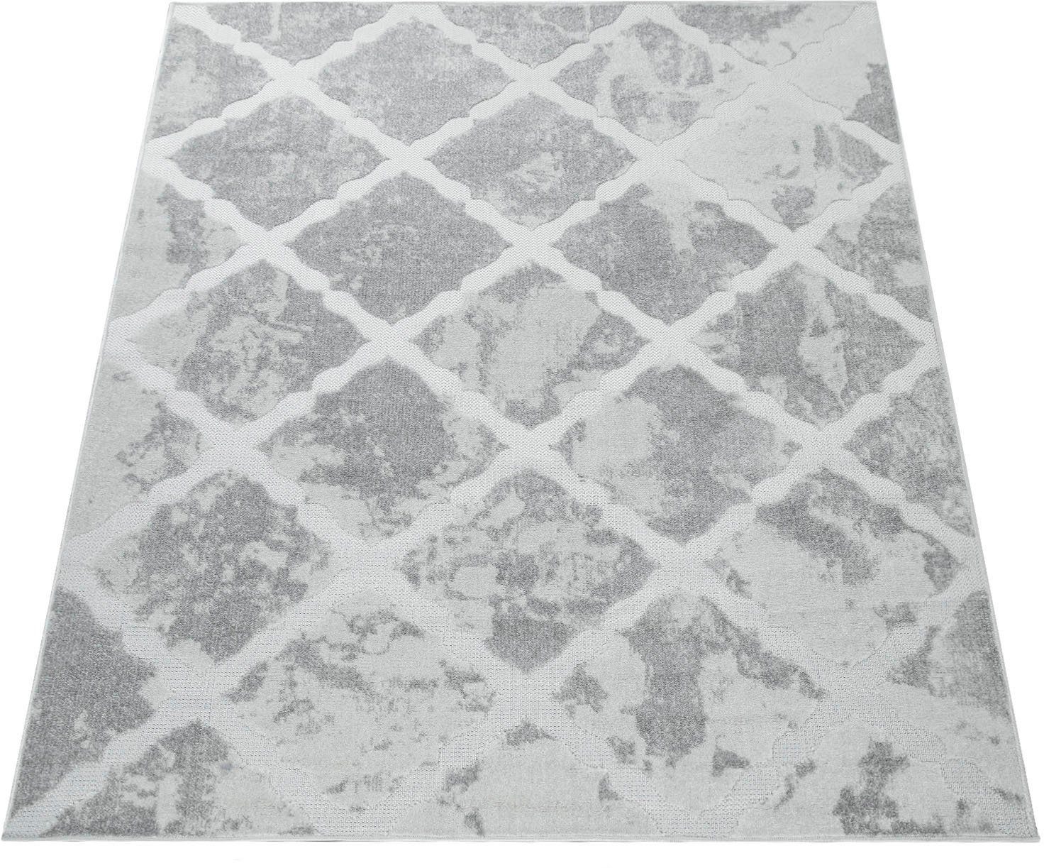 Teppich Stilo 859, Paco Home, rechteckig, Höhe: 12 mm, Hoch-Tief-Struktur, In- und Outdoor geeignet, Wohnzimmer