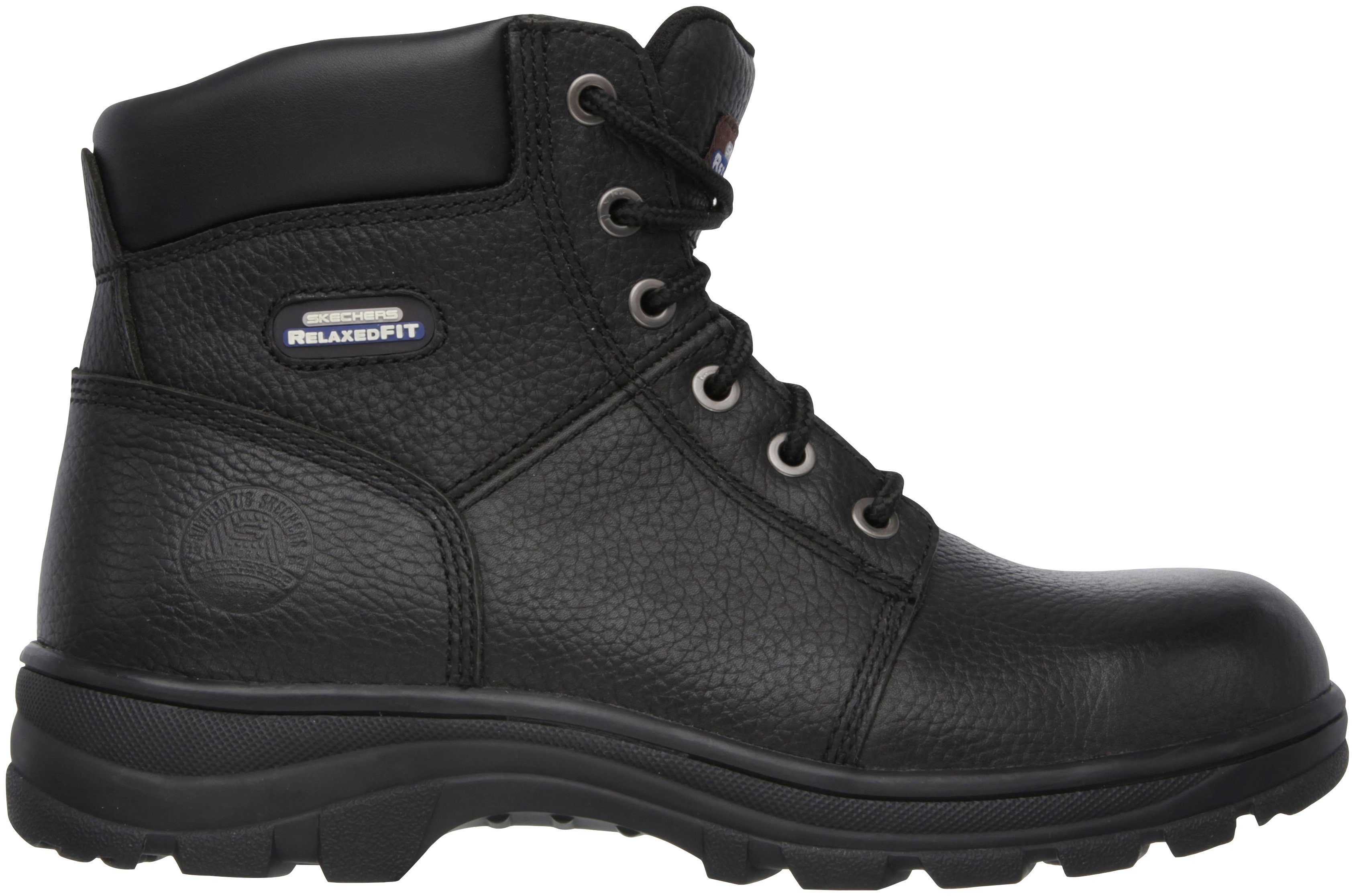 Skechers WORKSHIRE Sicherheitsstiefel SB FO SRA, klassischer Lederstiefel mit Memory Foam Einlegesohle