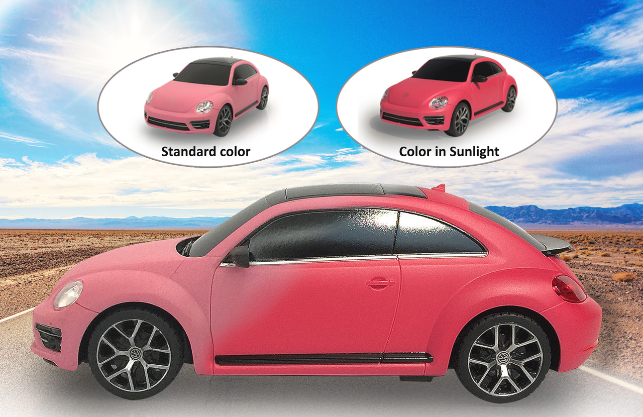 Jamara e.K. JAMARA-403004-VW New Beetle 1:24 pink/rot 2,4GHz UV Photochromic Serie