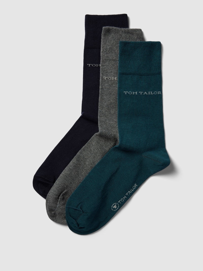 Socken im 3er-Pack in petrol