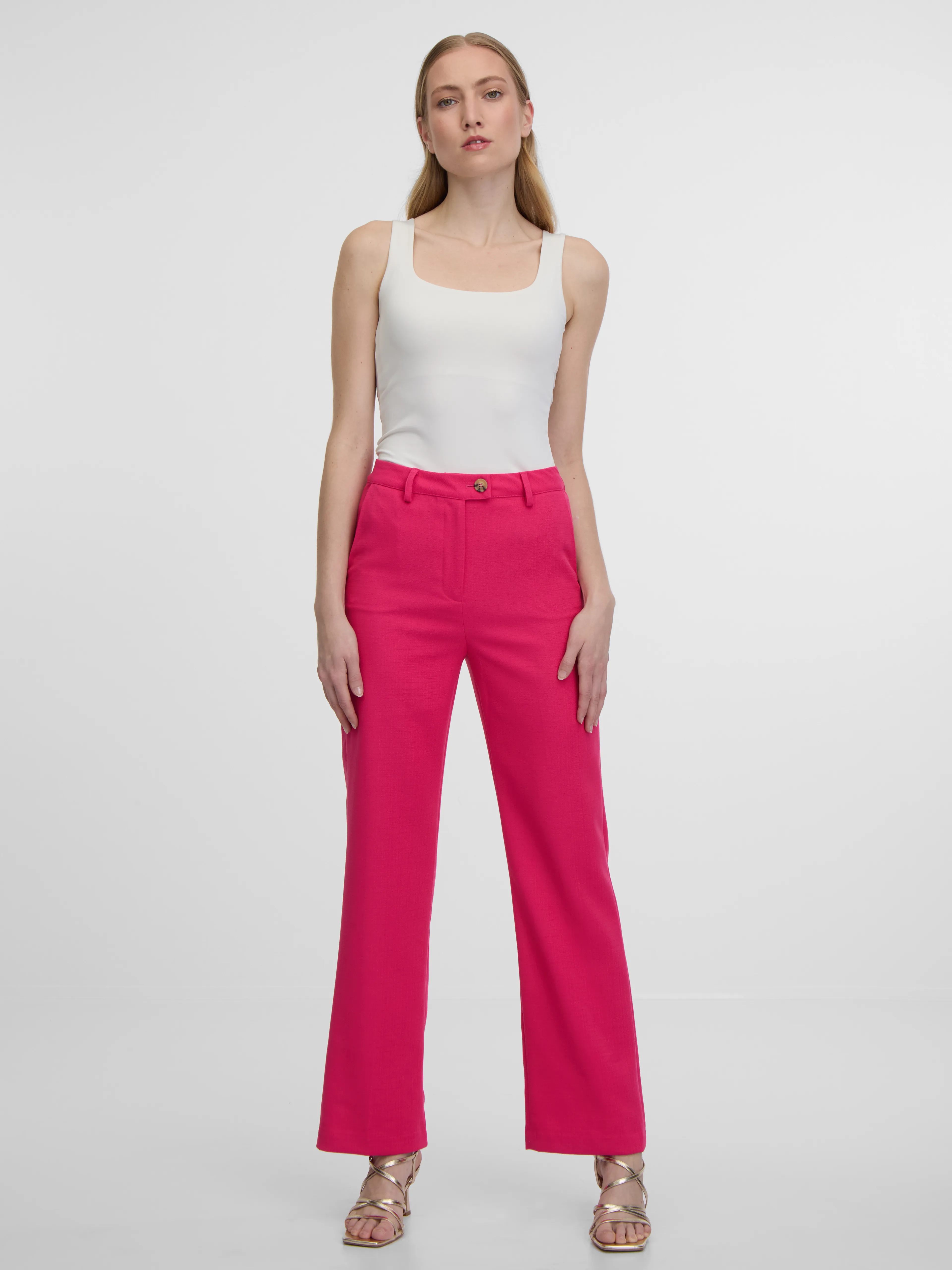 Dunkelrosa Damen-Hose mit ausgestellter Passform ORSAY
