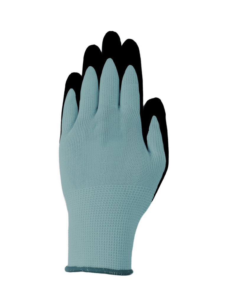 Powertec Garden Gartenhandschuhe - 5er-Pack, Hellgrau/Schwarz, Gr. L
