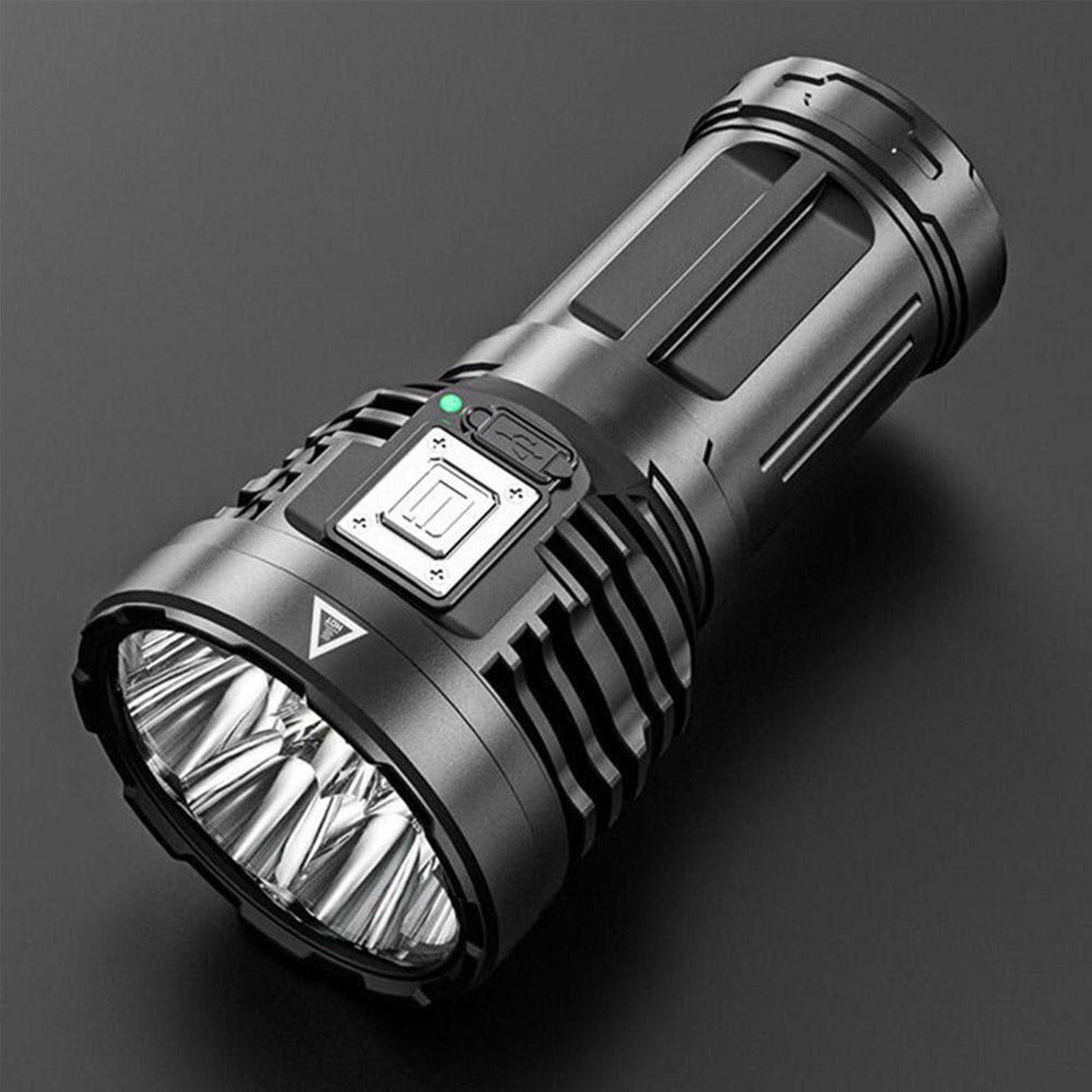 meeteu LED Taschenlampe Super Bright 12000000LM Torch (8 LED Flashlight, USB Rechargeable), Tactical Lights