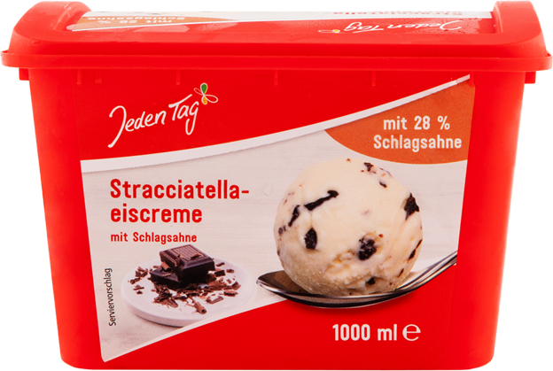 Jeden Tag Stracciatella-Eiscreme