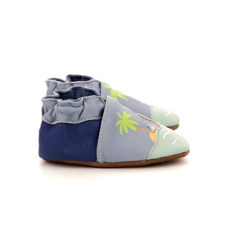 Chaussons cuir tannage vegetal Island Holidays