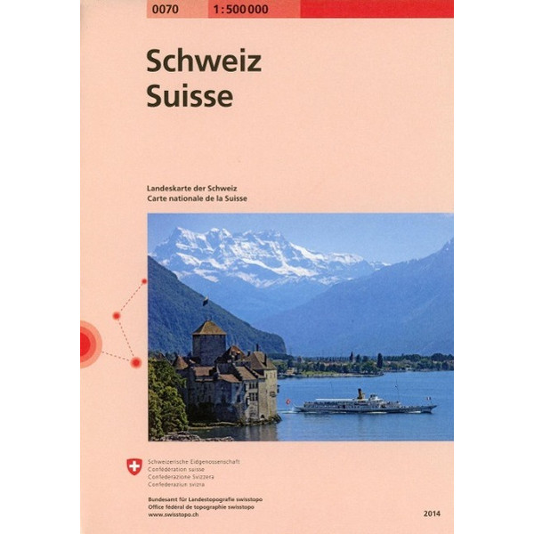 Swisstopo Schweiz 1 : 500 000 - Wanderkarte