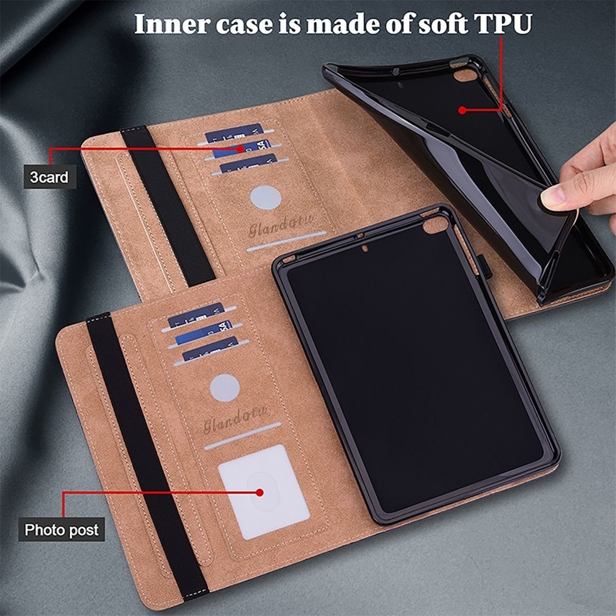 Wigento Tablet-Hülle Für Samsung Galaxy Tab S9 S8 S7 Plus u. FE Kunstleder Tablet Tasche M6