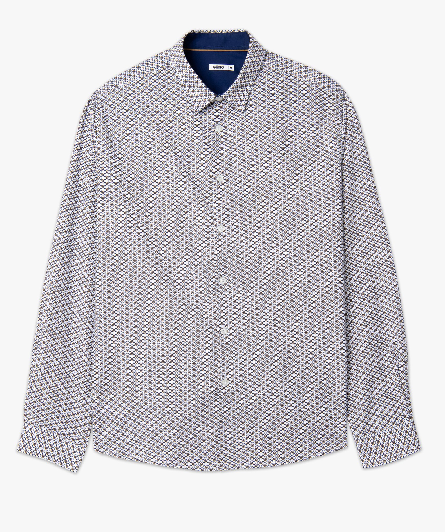 Chemise homme imprimée à manches longues imprime | GEMO