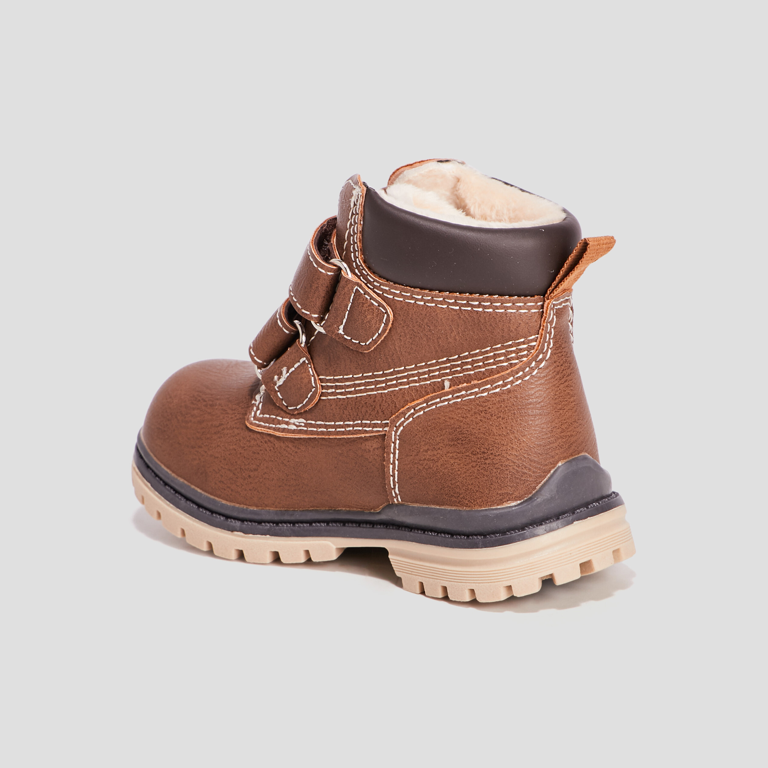 Bottines fourrées marron bébé garçon | La Halle