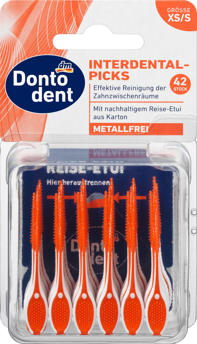 Interdentalpicks orange metallfrei XS/S, 42 St