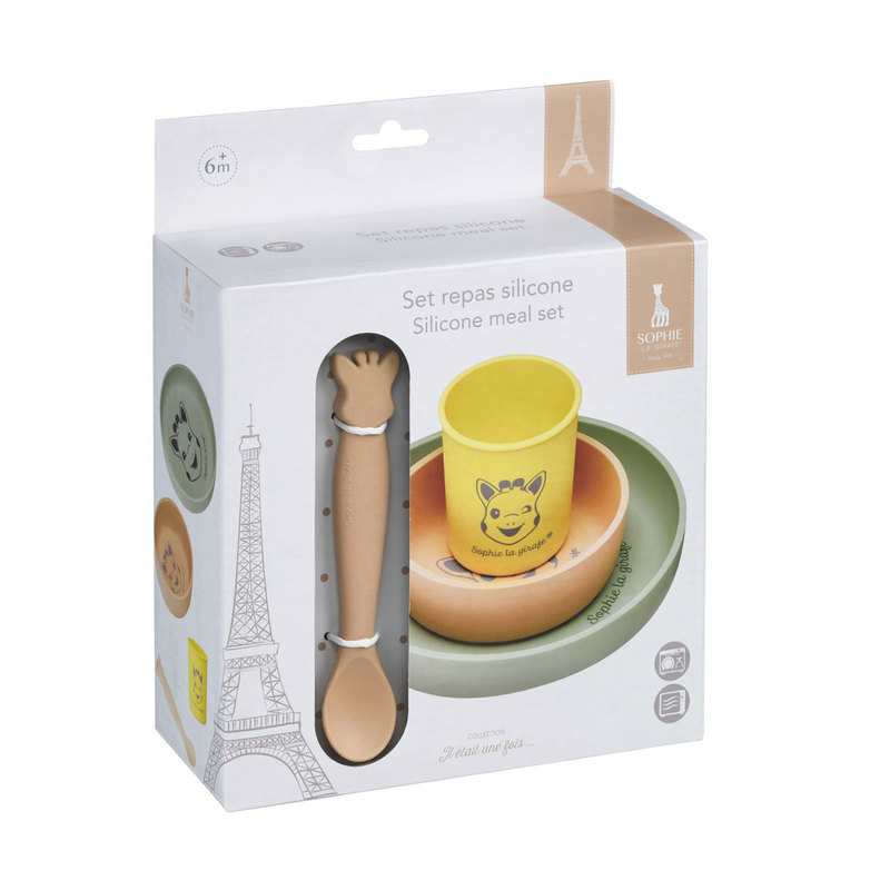 Coffret repas silicone pastel Sophie la girafe