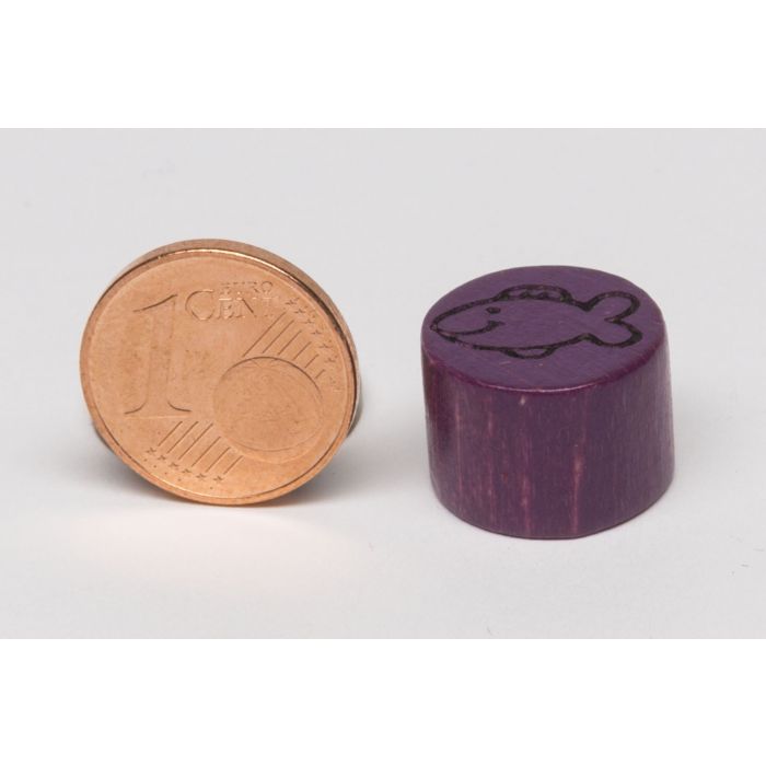Zylinder 15x10 mm mit Prägung Fisch