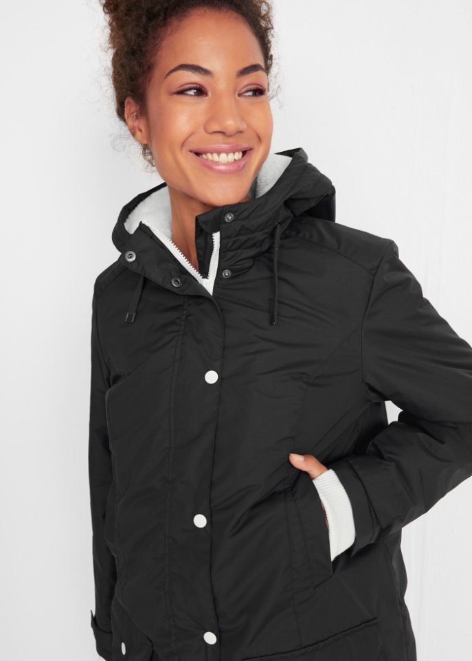 Funktions-Outdoorparka mit Fellimitat