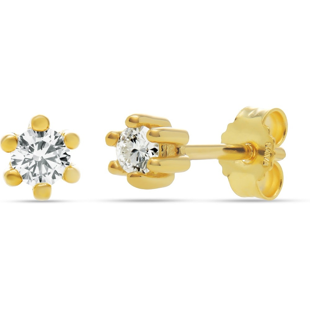 FAVS Boucles d'oreilles à fermoir à poussette 375 Or jaune Boucles d'oreilles