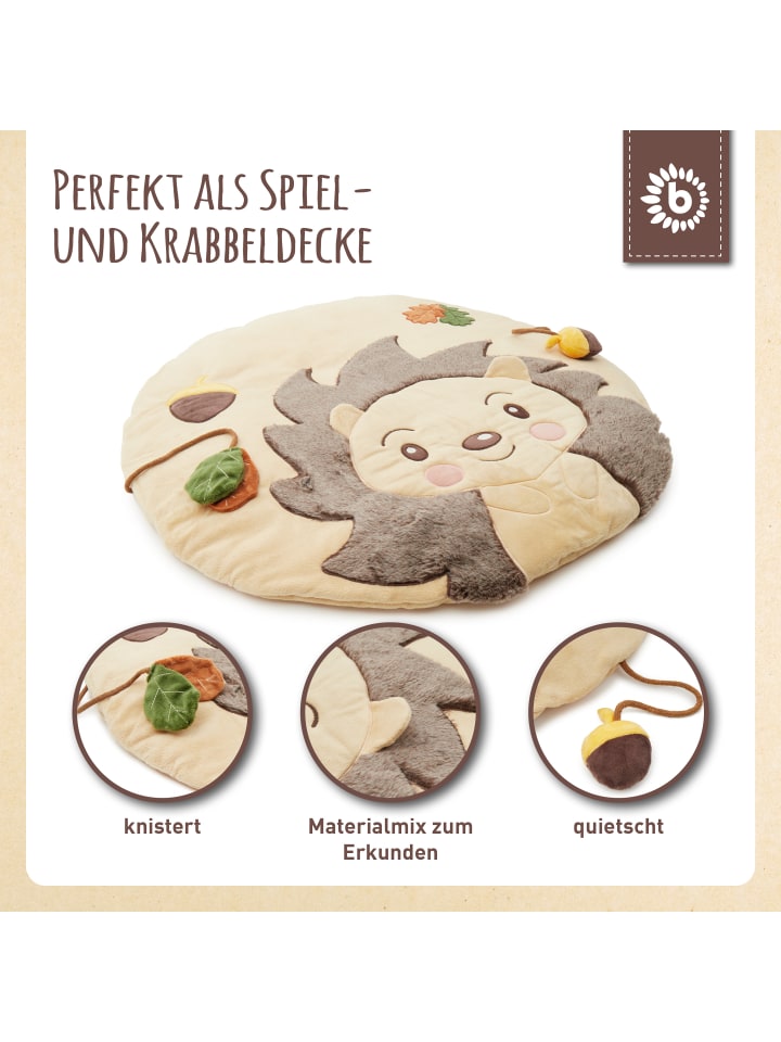 Bieco Spielwaren Krabbeldecke mit Aktivität Igel - ab Geburt in Beige günstig kaufen onesize