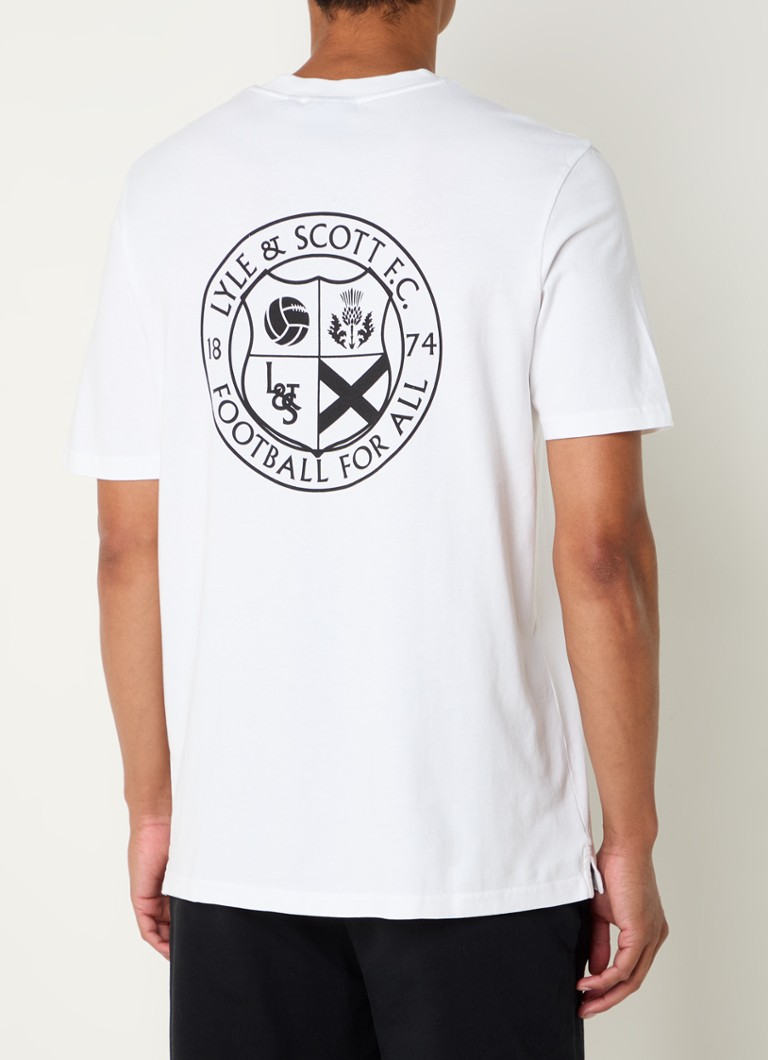 „Lyle & Scott“ marškinėliai su logotipu ir spauda nugaroje