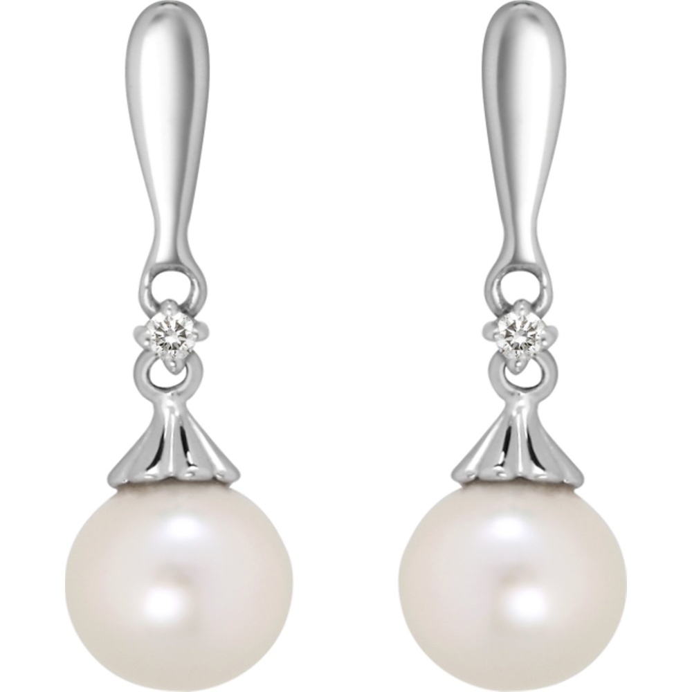 Valeria Boucles d'oreilles 375 Or blanc Boucles d'oreilles