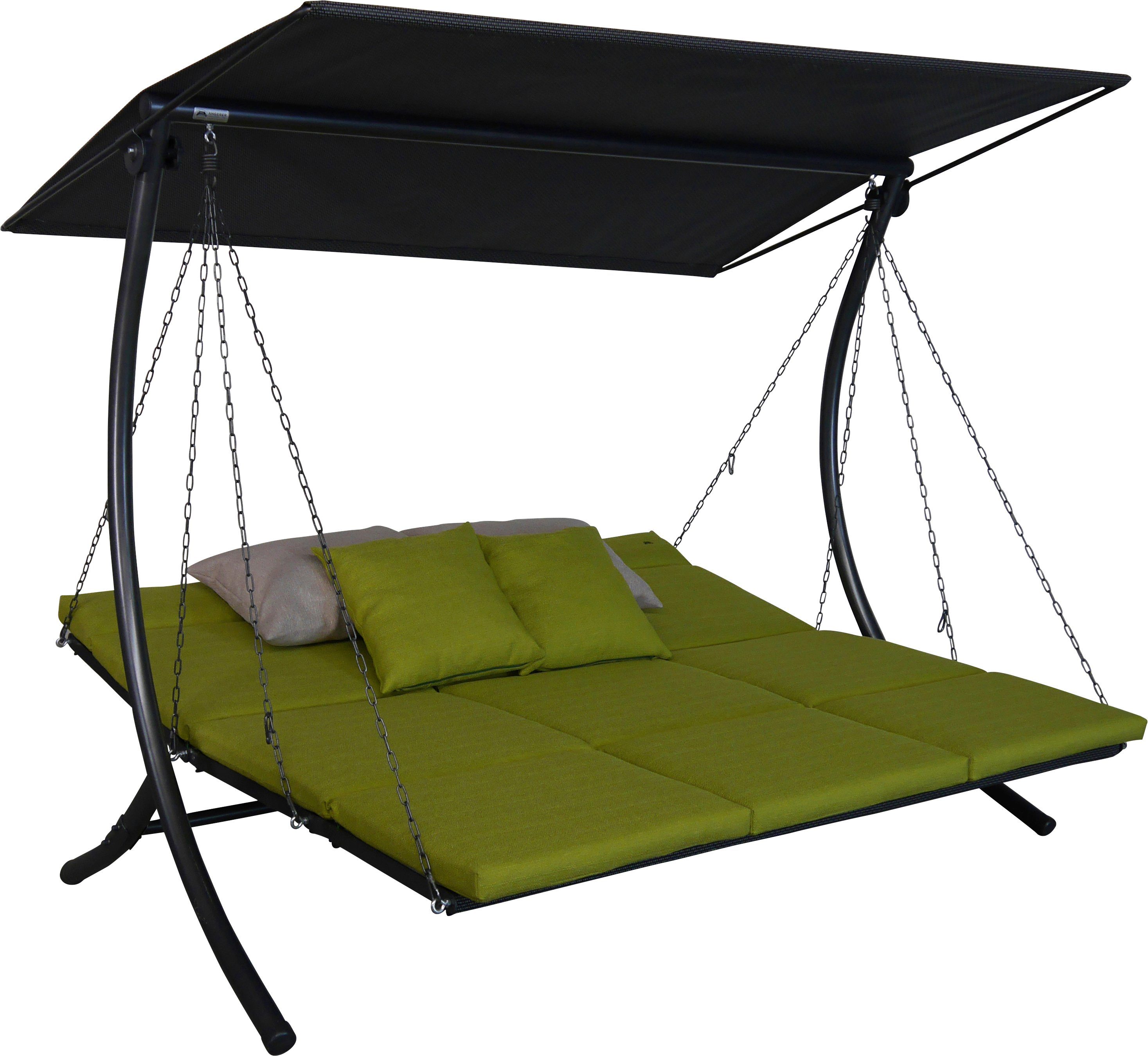 Angerer Freizeitmöbel Hollywoodschaukel Swing Smart lime, 3-Sitzer, Bettfunktion, wetterfest