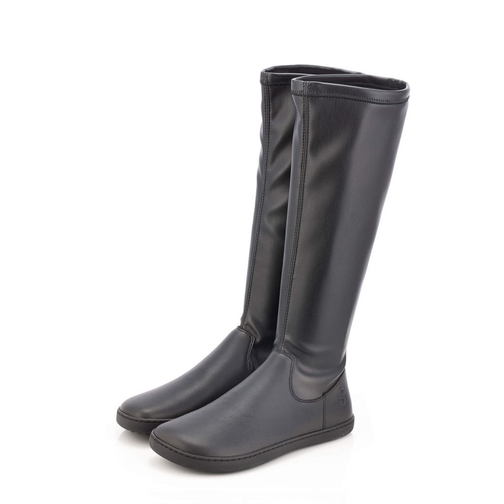 Shapen Stretchy Black Vegan Barfußstiefel