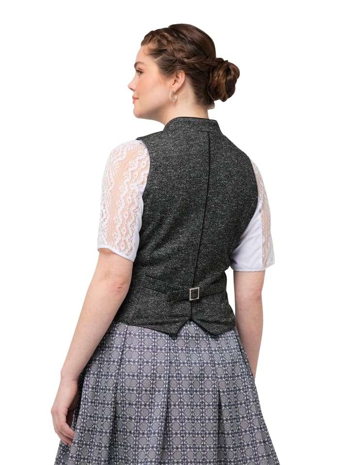 Ulla Popken Trachtenbluse in grau melange günstig kaufen