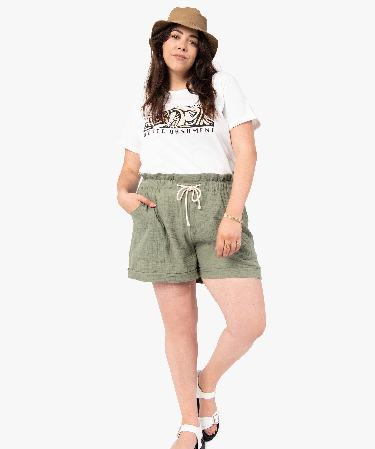 Tee-shirt femme grande taille à manches courtes avec motif ... divers | GEMO