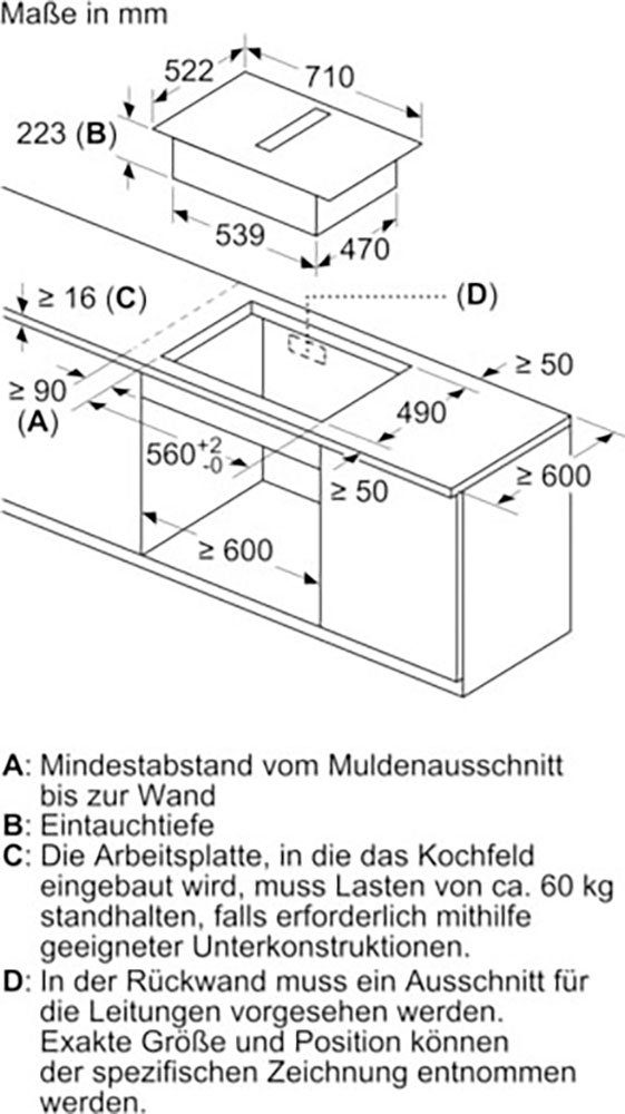 BOSCH Kochfeld mit Dunstabzug Serie 6 PVQ711F15E
