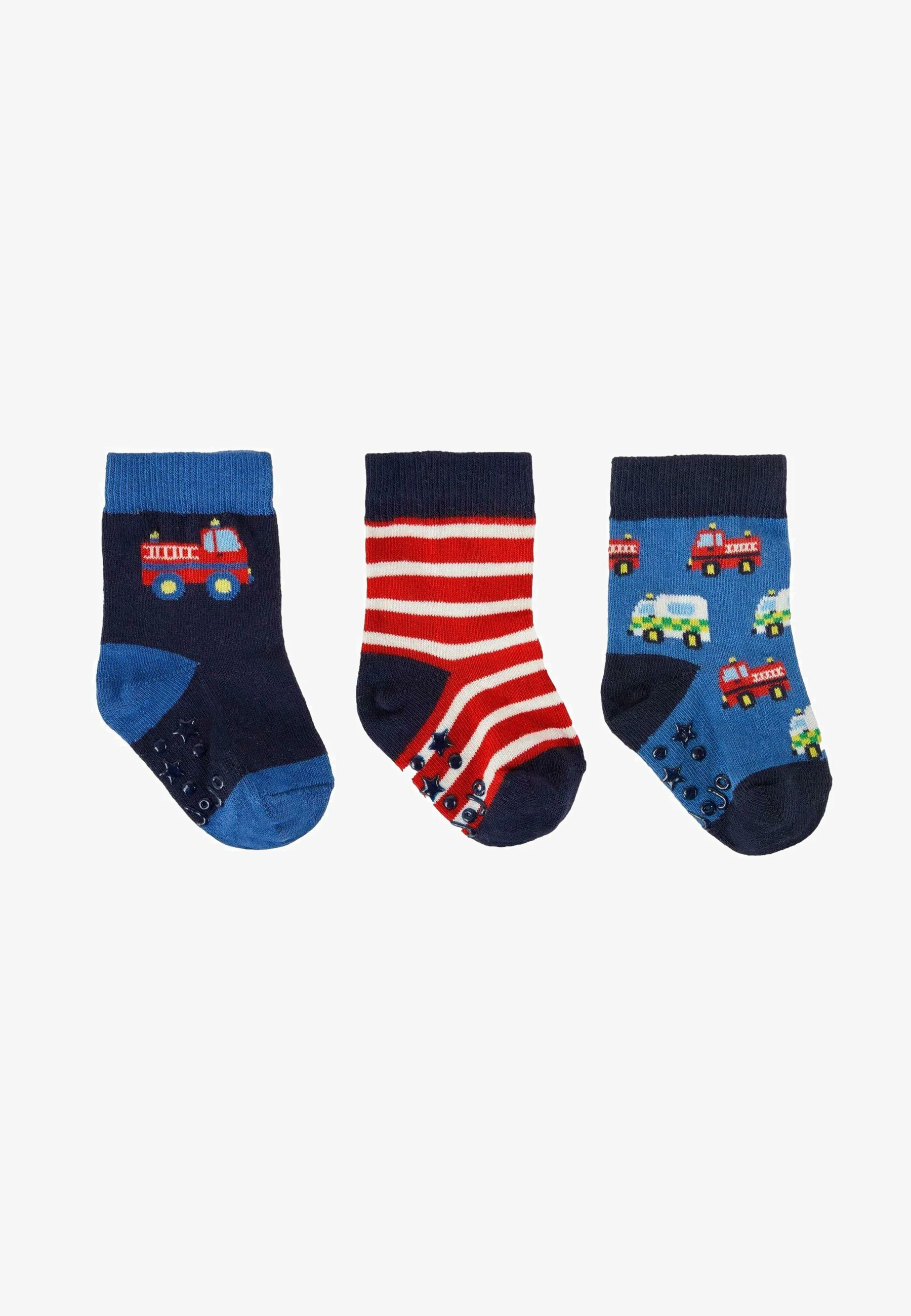 JoJo Maman Bébé 3-PACK VEHÍCULOS DE EMERGENCIA - Calcetines