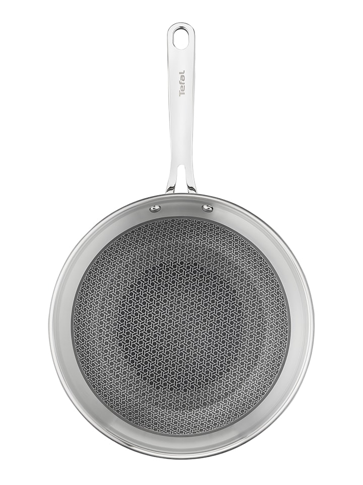Tefal 2tlg. Set: Edelstahl-Wokpfanne 
