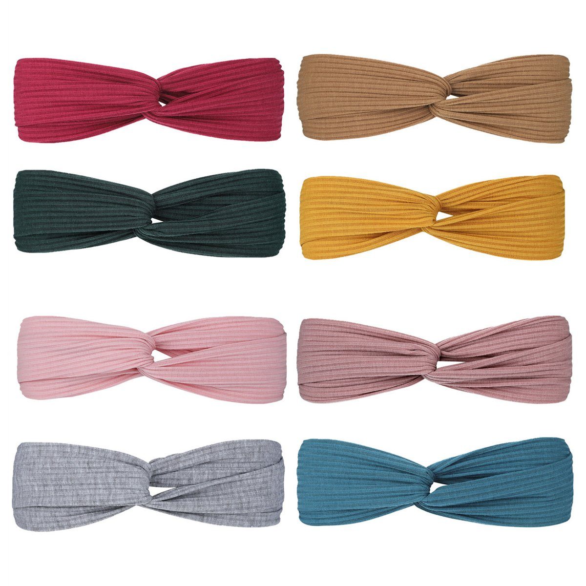 Jormftte Haarband Damen Stirnbänder Elastisch Kopfband Vintage Bandana für Yoga Workout