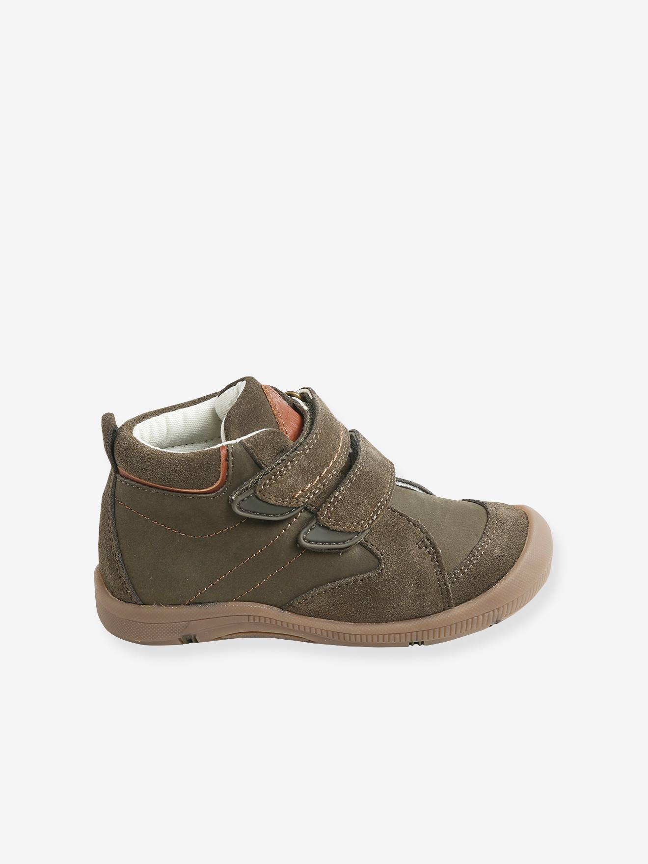 Bottines scratchées garçon collection maternelle kaki
