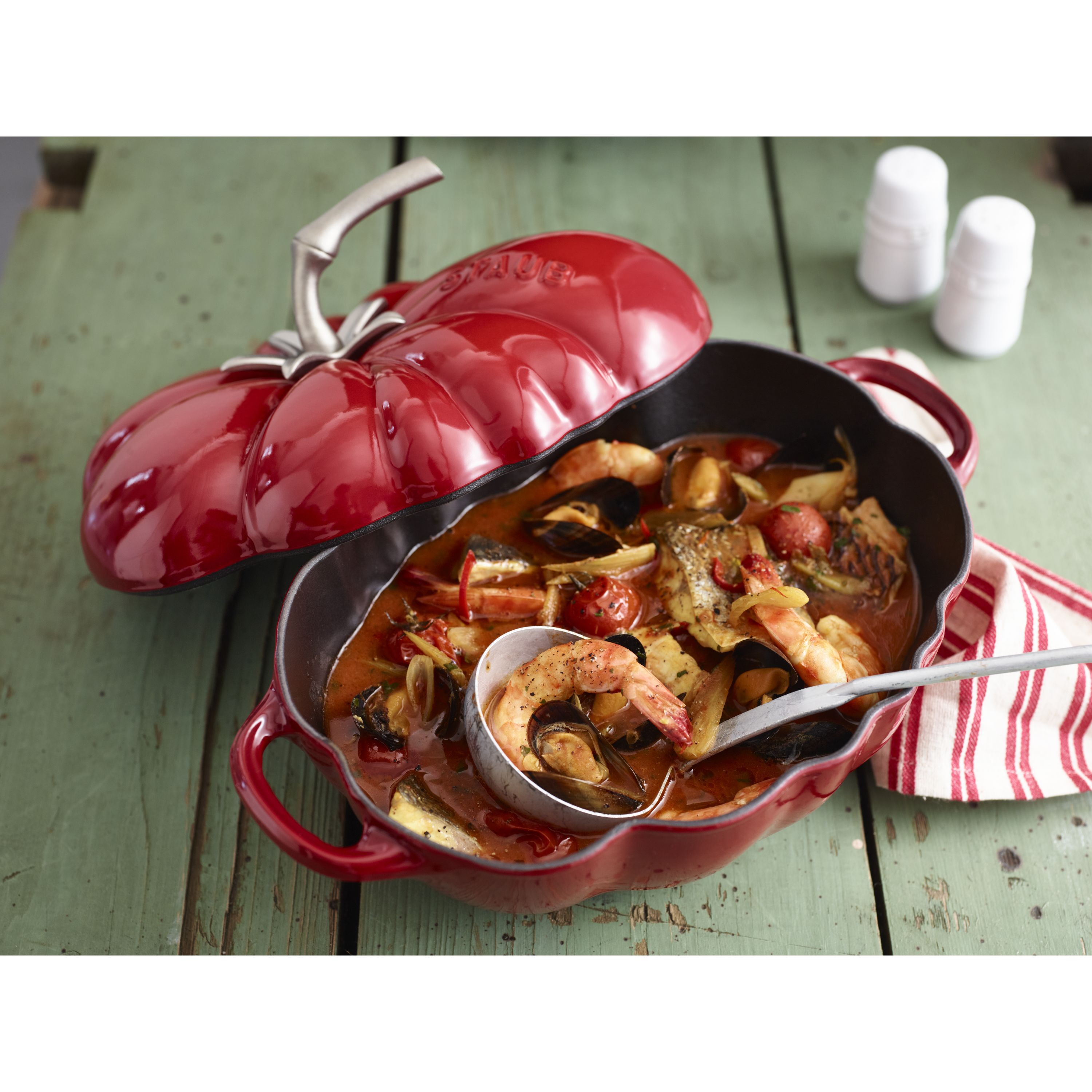 Cocotte 25 cm, Tomate, Kirsch-Rot, Gusseisen
