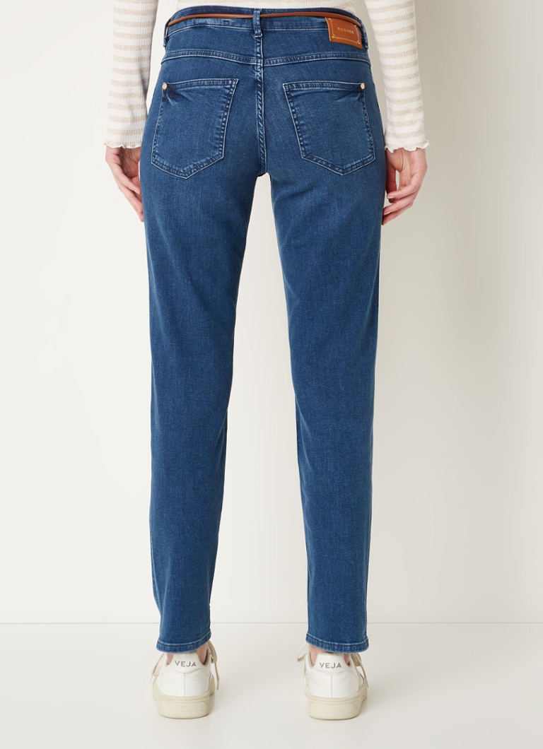 Jeans Jean Rosner Masha a vita media, vestibilità slim, corti, con laccetto in vita