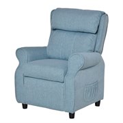 HOMCOM Kindersofa Kindercouch Kindersessel Stuhl Liegesofa verstellbar mit Fußstütze für 3-8 Jahre Jungen und Mädchen Blau 58x53x70cm