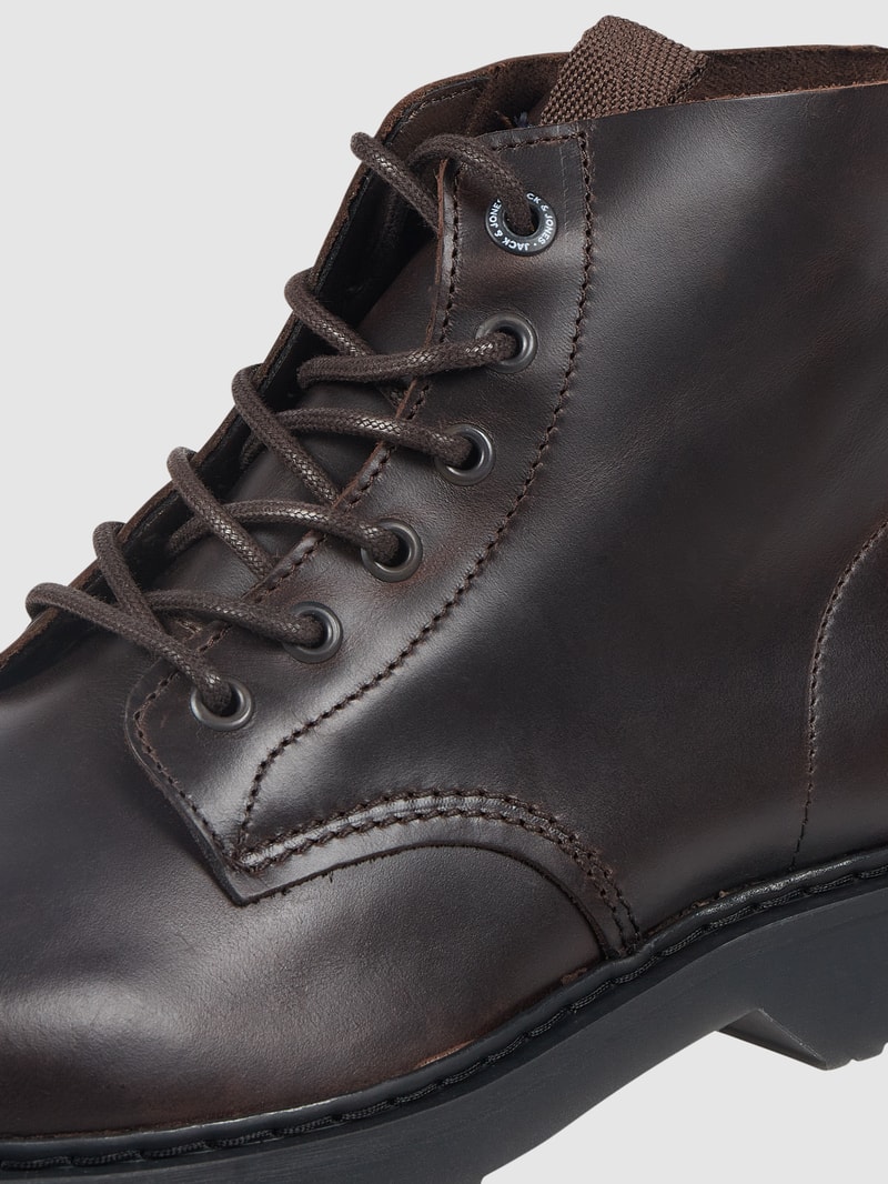 Boots aus Leder Modell 'Hastings' in dunkelbraun