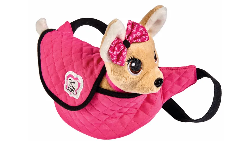 Simba - Chi Chi Love - CCL Street Chihuahua Plüschhund in trendiger Bauchtasche - Gurt größenverstellbar