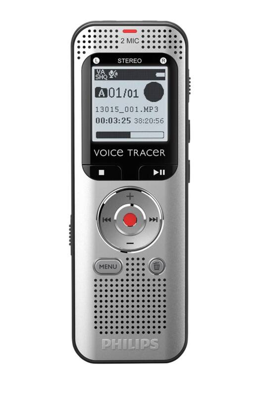 Philips Digitales Diktiergerät DVT2015 Schwarz, Silber 8 GB