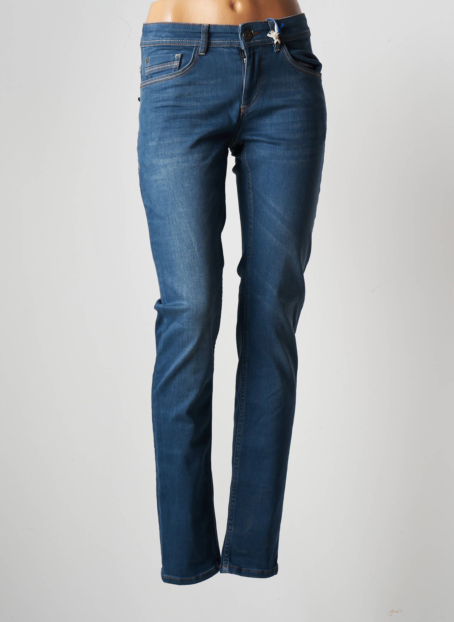 Bonobo Jeans Coupe Slim Femme couleur bleu