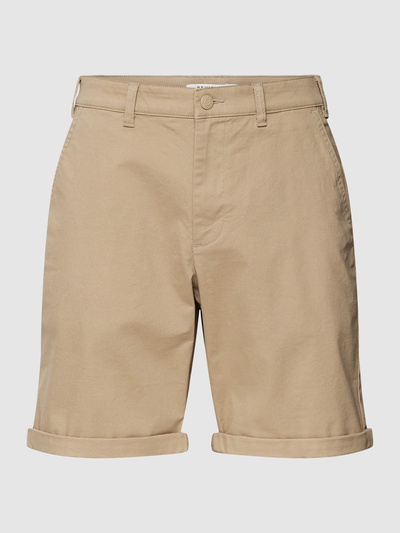 Bermudas mit Paspeltaschen in beige