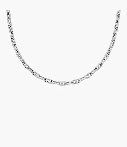 Fossil Kette Heritage D-Link Metall silberfarben