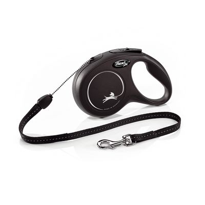 flexi New Classic Seil-Leine S schwarz, 8 m