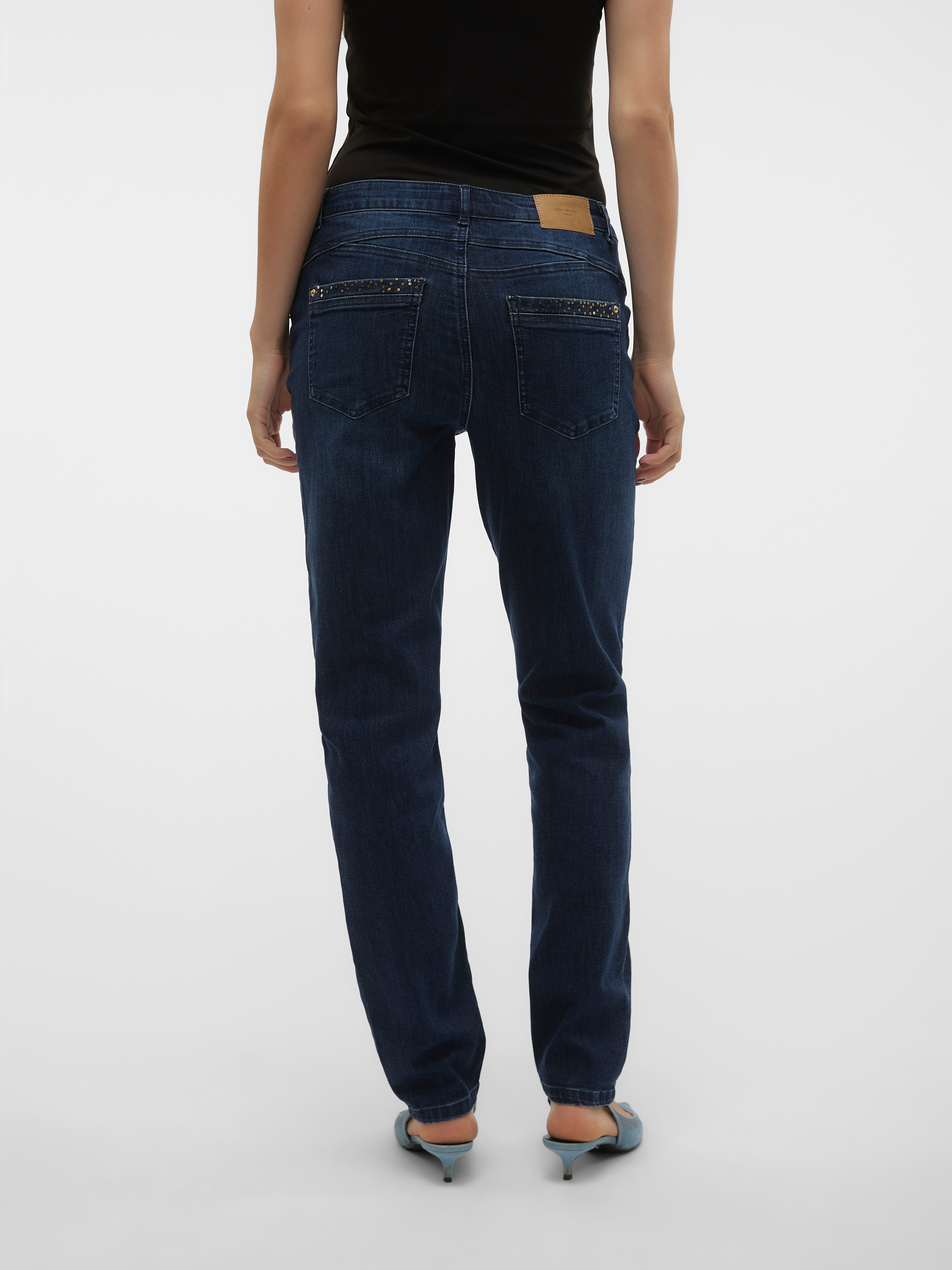 VMMINE Mid Rise Gerade geschnitten Jeans