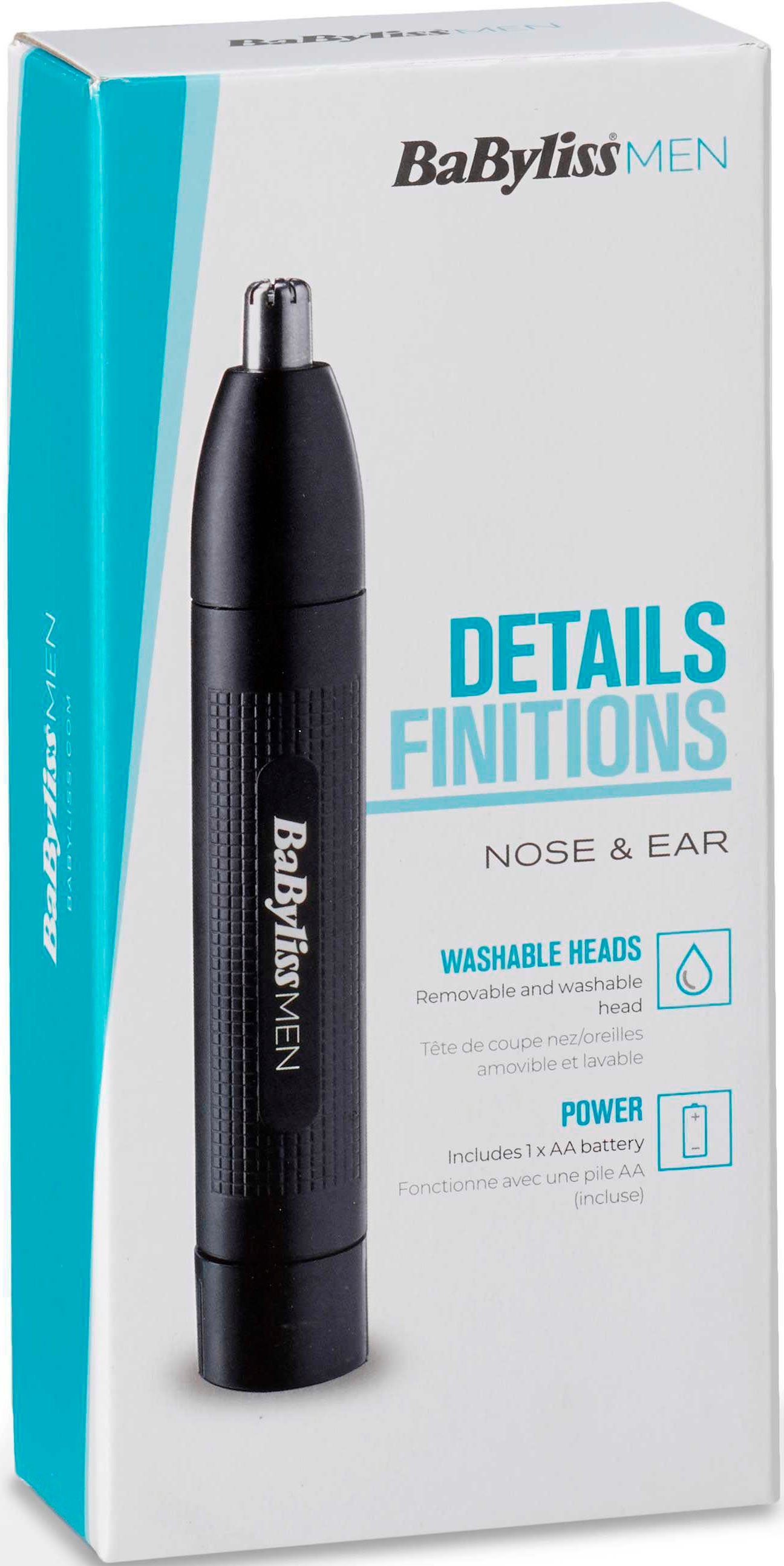 BaByliss Nasen- und Ohrhaartrimmer E650E MEN, Detail-Trimmer
