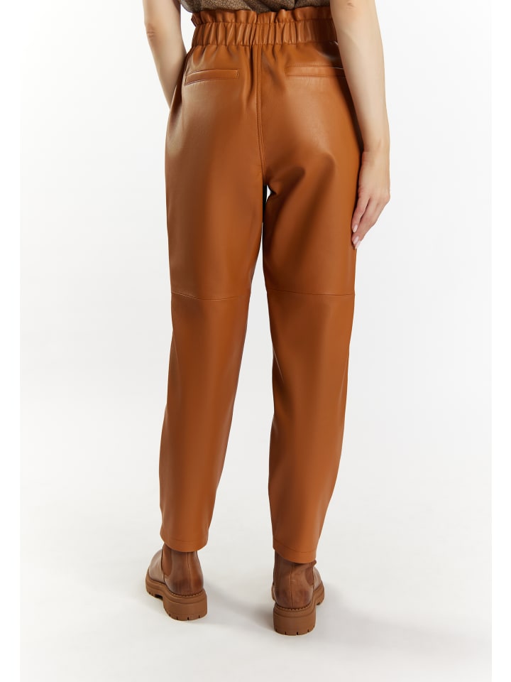 DreiMaster Vintage Lederhose in Cognac günstig kaufen