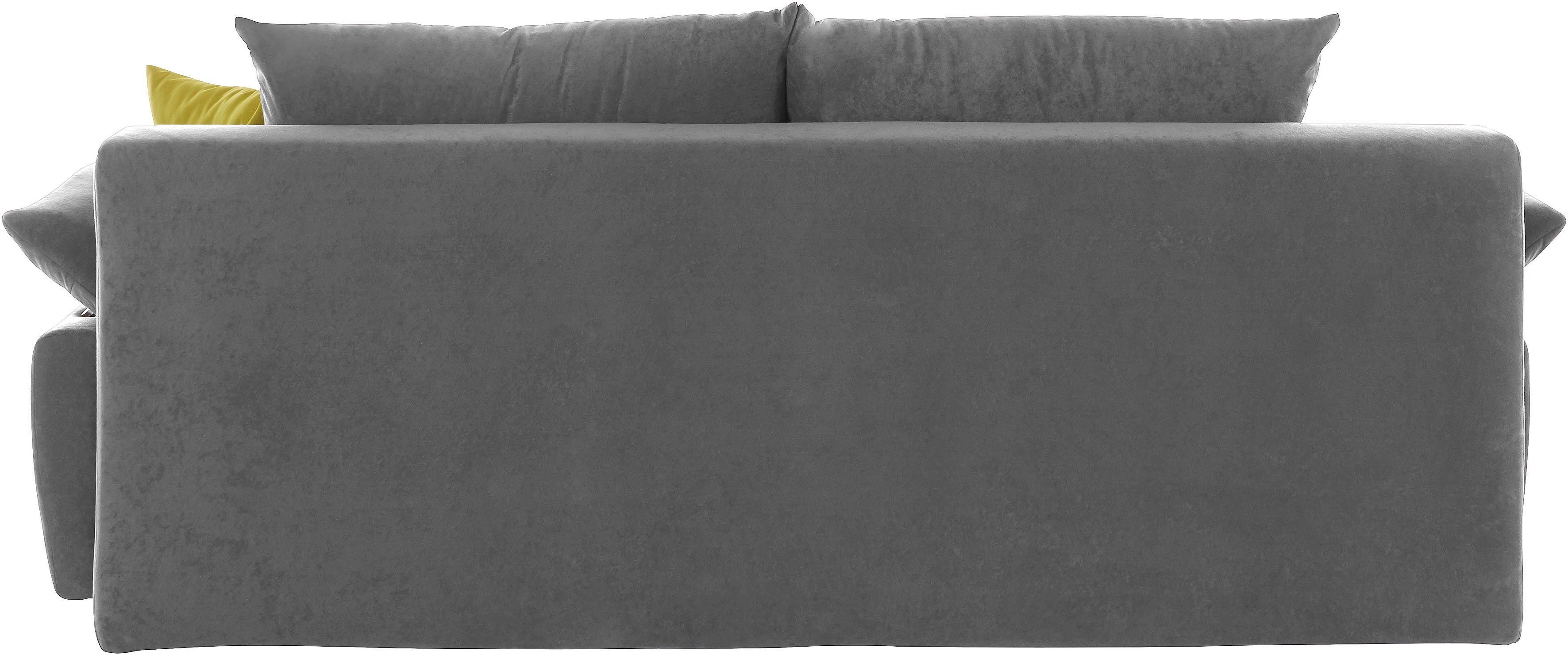 COLLECTION AB Schlafsofa Funtastic, mit Federkern, Bettfunktion, inklusive 2 Rücken- und 1 Zierkissen