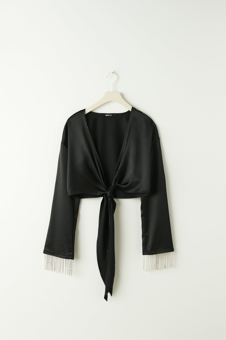 Rhinestone fringe blouse